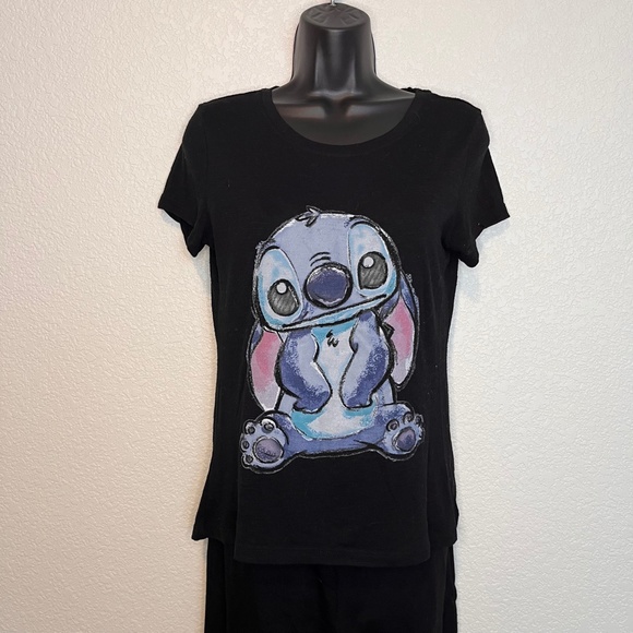 Black Lilo and Stitch Disney Tee Shirt - Picture 5 of 9